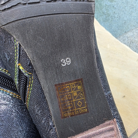 Nwot L'ARTISTE SPRING STEP Stylish Multicolor Ankle Boots 39us 9 - Picture 9 of 15